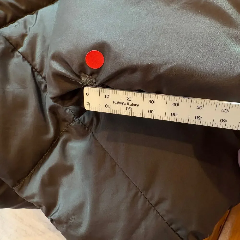 The North Face Puffer Jacket Womens Size Medium Green Transit II 550 Down *FLAW*